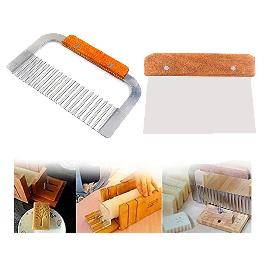 2x Silicone Soap  Loaf Soap Cutting Cutter Tool Scraper