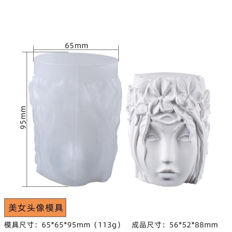 Gypsum doll silicone mold DIY aromatherapy candle mold model silicone gypsum doll grinding tool