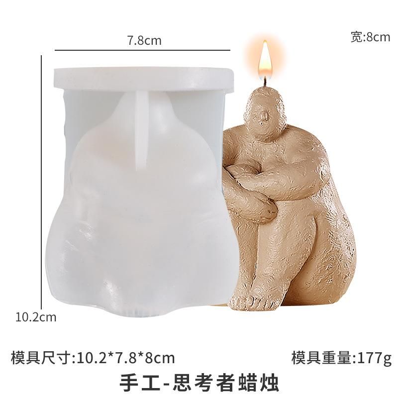 New Nordic Abstract DIY Body Candle Silicone Mold Thick Body Fat Female Figure Resin Mold