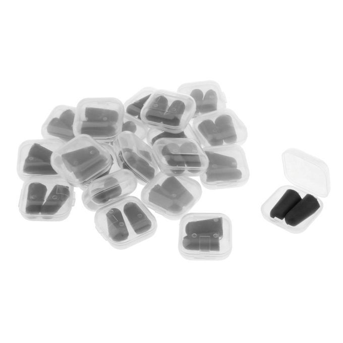 20 Pair Disposable Sponge Ear Plugs Sound Blocking Noise Black