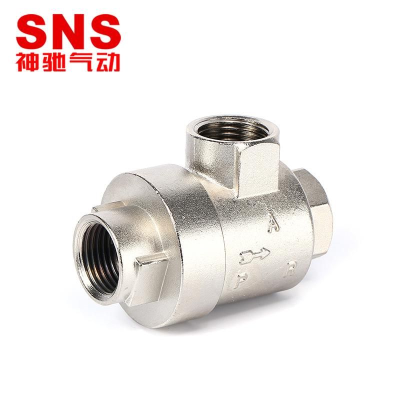 Sns Shenchi Pneumatic Hot Sale Promotion Bqe Series Quick Exhaust Valve Pneumatic One-Way through Way Valve Price Cheap
