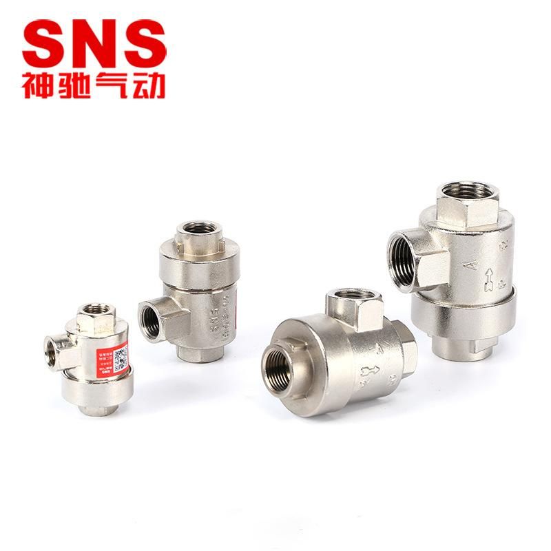 Sns Shenchi Pneumatic Hot Sale Promotion Bqe Series Quick Exhaust Valve Pneumatic One-Way through Way Valve Price Cheap