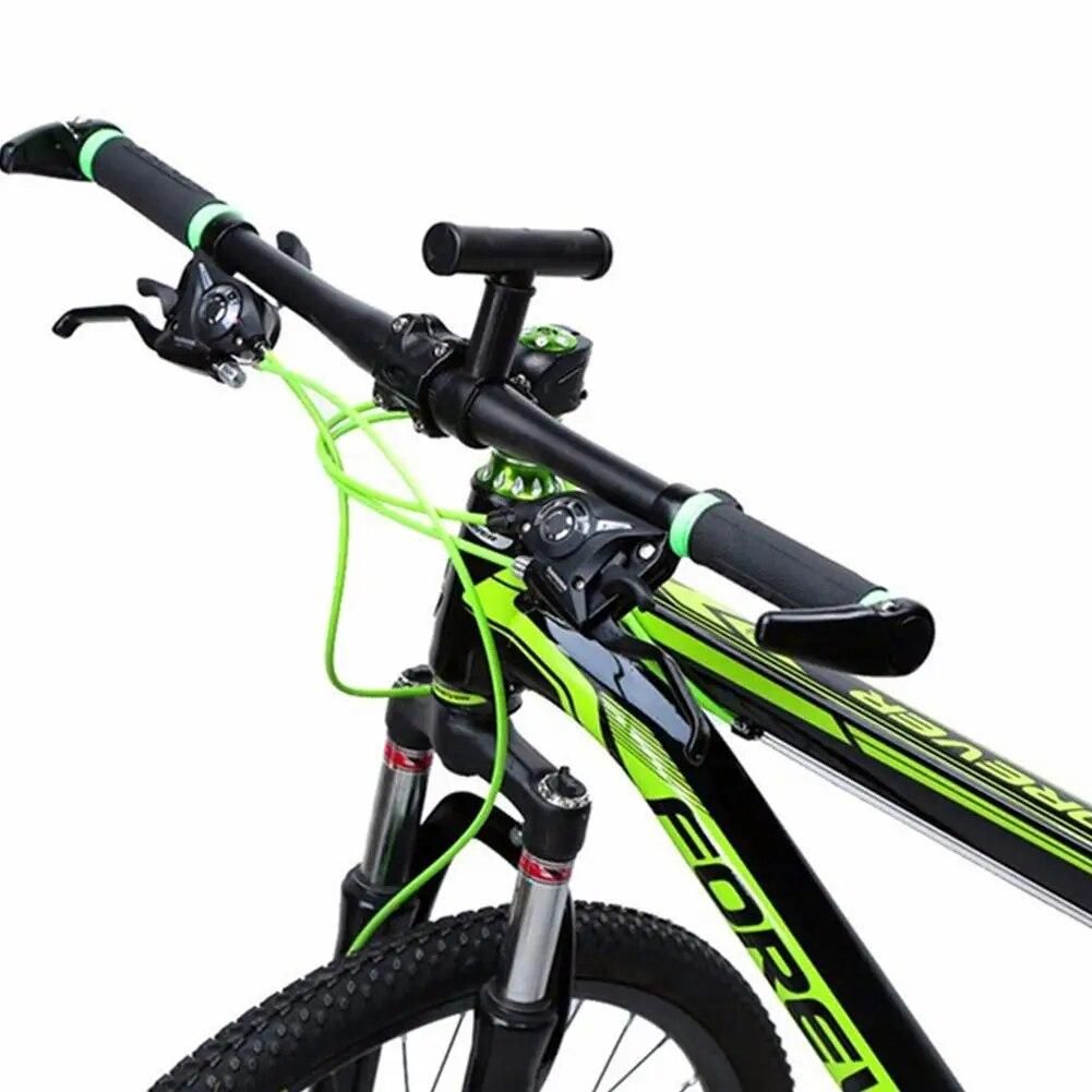 T-shaped Tube Bicycle Handlebar Extender Mount Mountain Mtb Bike Cycling Plastic Headlight Bracket Lamp Flashlight Holder Access