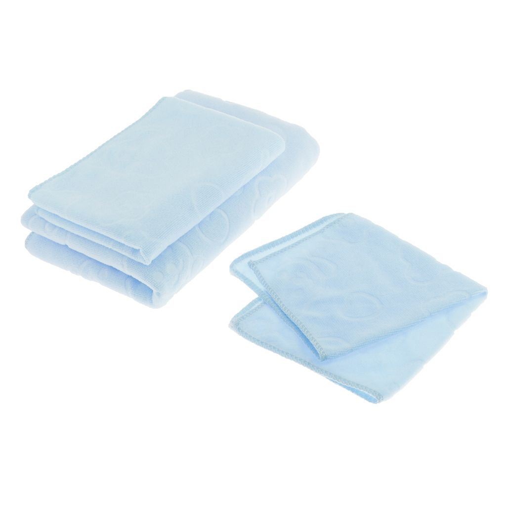 3 Sets Of Towels Bathroom  Hotel Bath Towel Light Blue