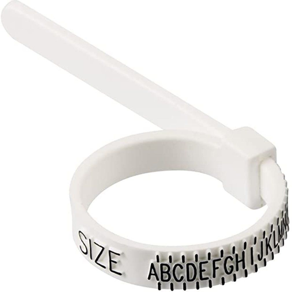 Size Ring Sizer Plastic Finger Sizing Measurement Belt Uk Ring Size Measure-white