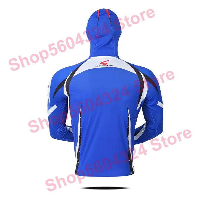 A Clothes Fishing Shirt Jacket Ice Silk Quick Dry Sports Clothing Sun Protection Face Neck Anti-uv Breathable Fishing Hooded