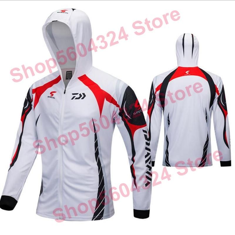 A Clothes Fishing Shirt Jacket Ice Silk Quick Dry Sports Clothing Sun Protection Face Neck Anti-uv Breathable Fishing Hooded