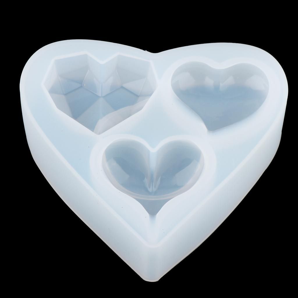 Silicone Molds Jewelry DIY Making Pendant Moulds Heart Epoxy Resin