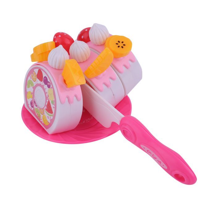 DM Birthday Cake DIY Model For Children Kids Early Educational Cl Ic Toy-Pink
