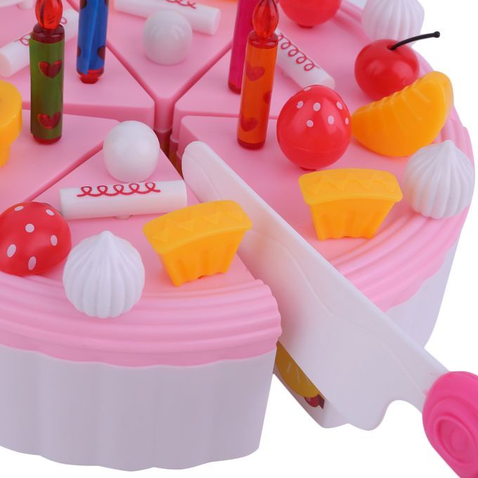 DM Birthday Cake DIY Model For Children Kids Early Educational Cl Ic Toy-Pink