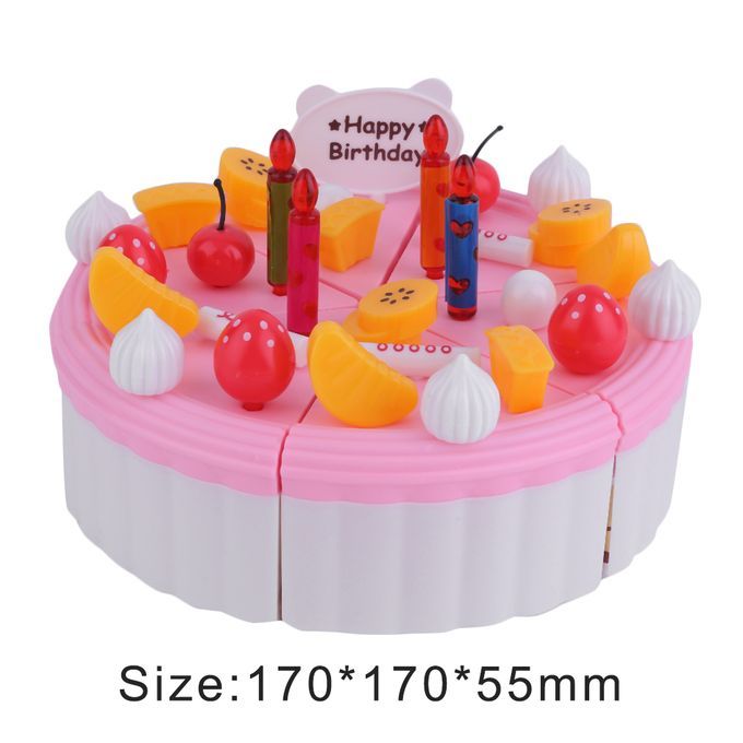 DM Birthday Cake DIY Model For Children Kids Early Educational Cl Ic Toy-Pink