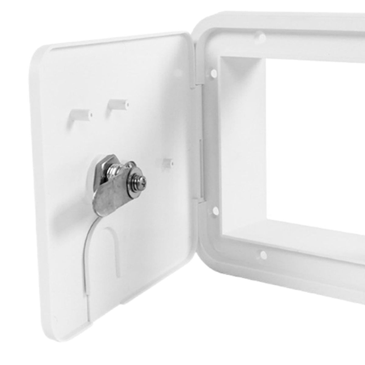 RV Electric Cable Hatch W/ 2 Keys White Cable Cover For Trailer Camper