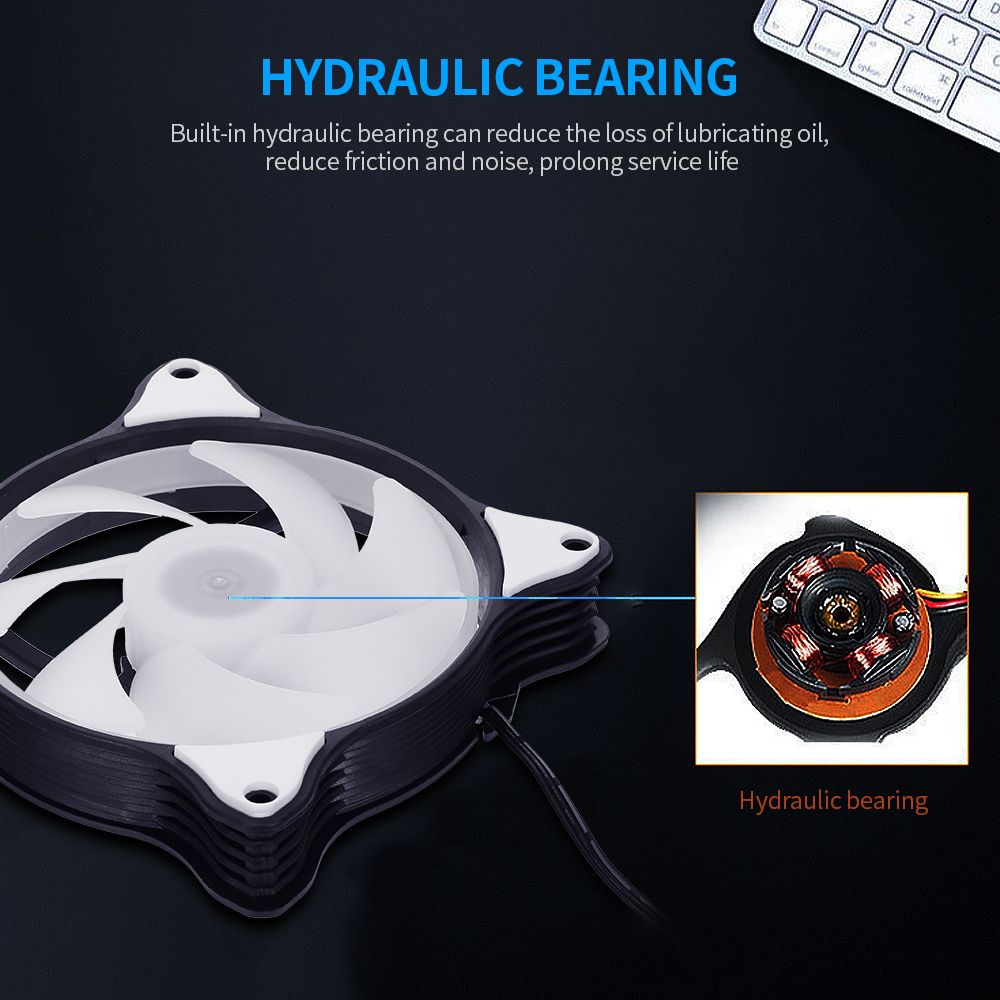 Computer Radiator RGB Fan 12cm RGB Case Cooling Fan Case
