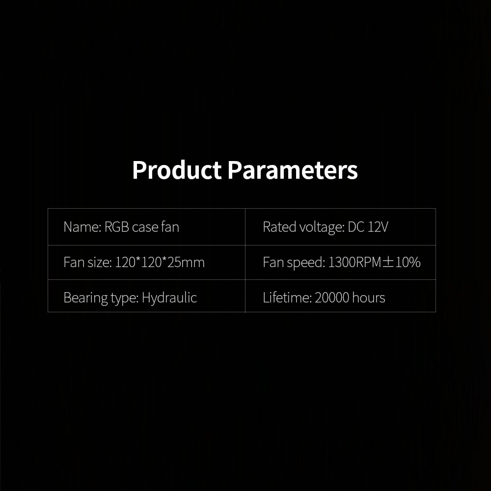 Computer Radiator RGB Fan 12cm RGB Case Cooling Fan Case