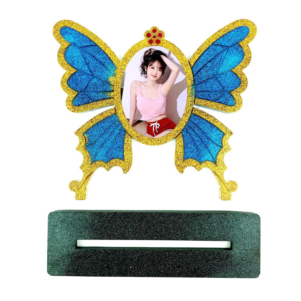 DIY Silicone Epoxy Resin  Mould Photo Picture Frame Blue
