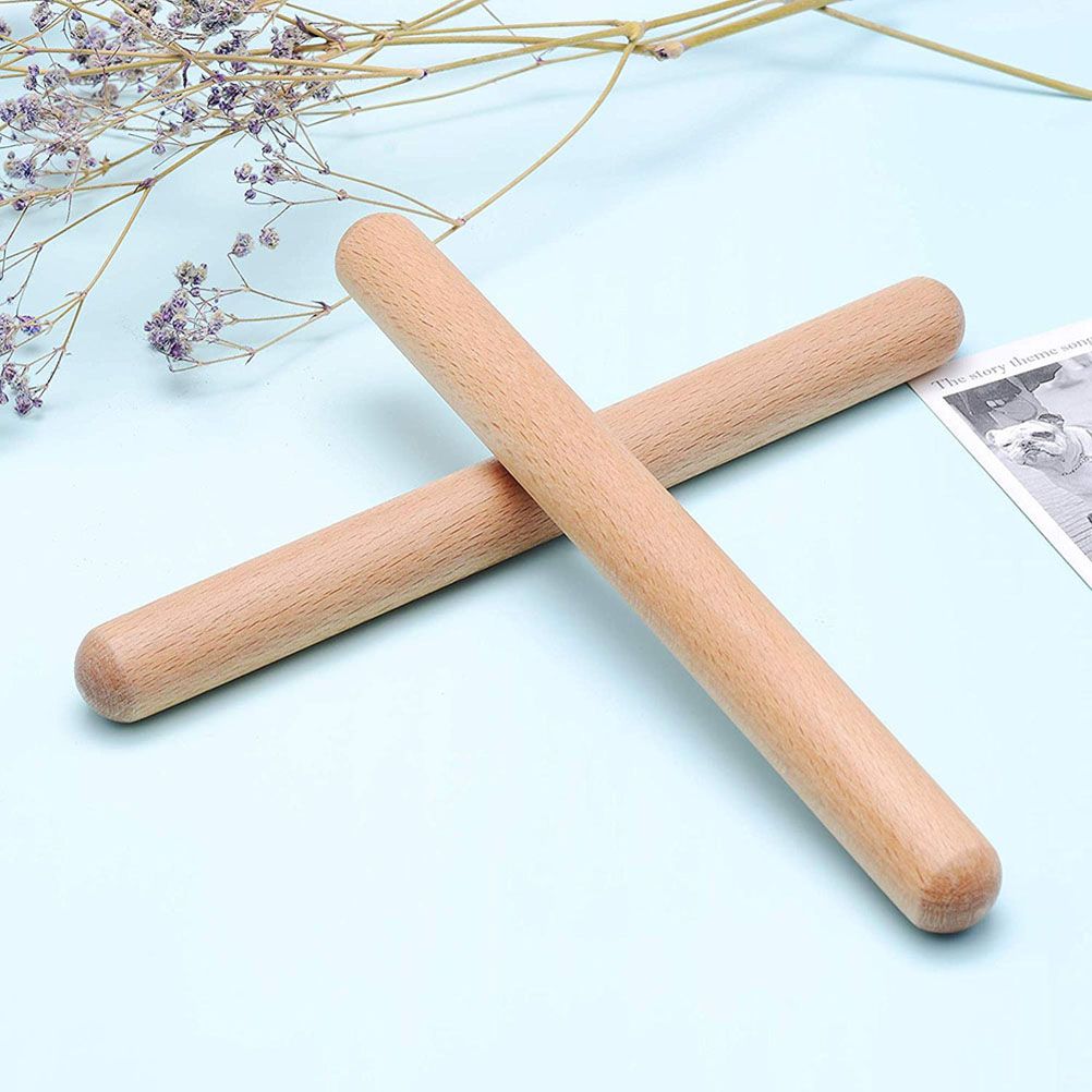 1 Pairs Wood Claves Musical Percussion Instrument Rhythm Sticks Percussion Rhythm Sticks Children Musical Toy