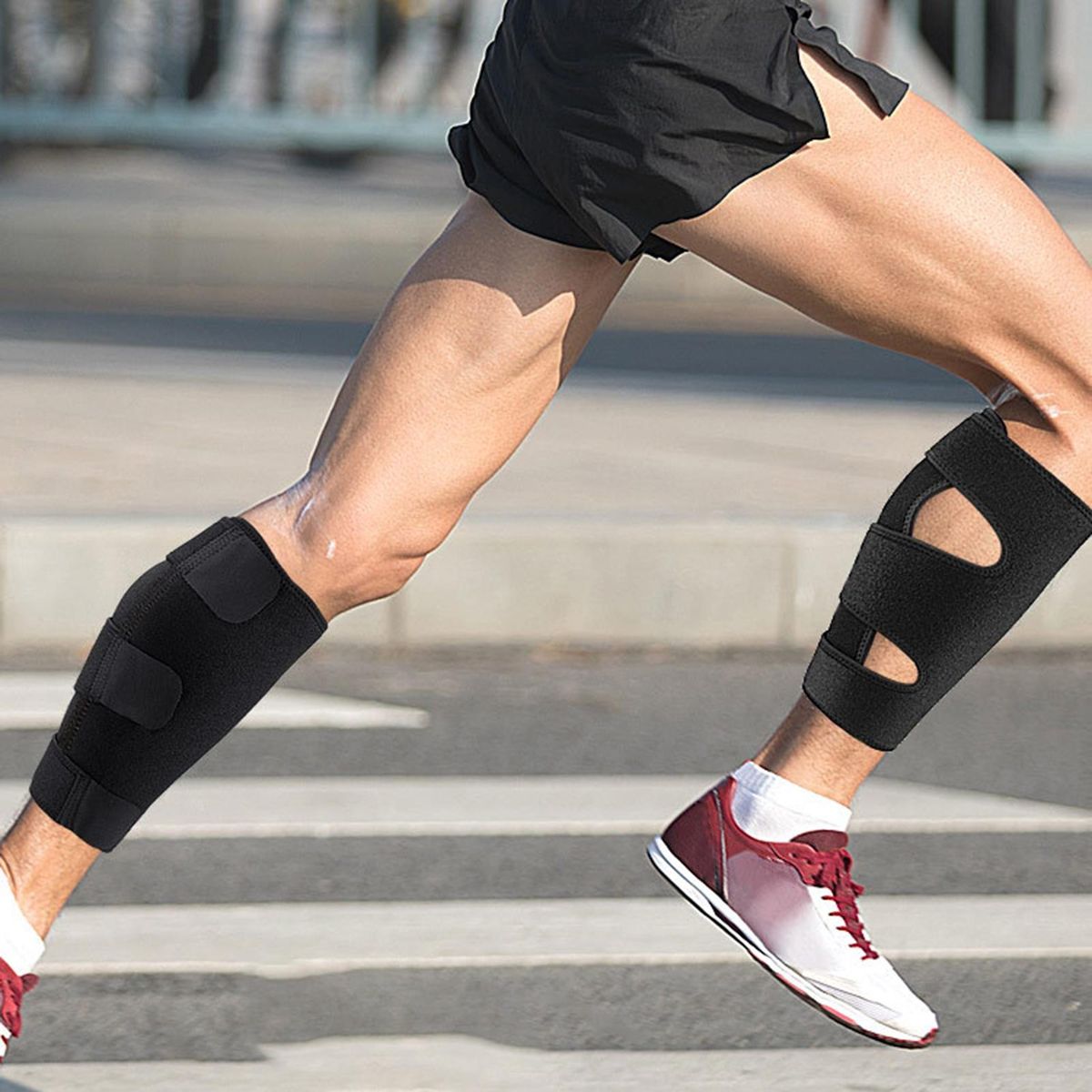 Leg Guard Leg Protection Adjustable Shockproof Shin Guard for Sports Black