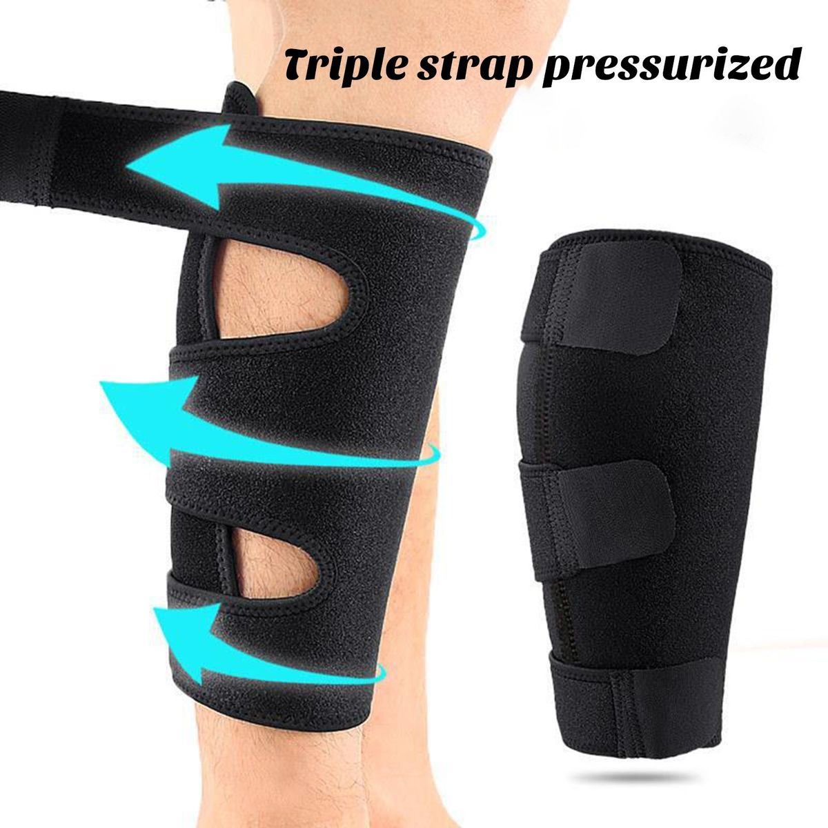 Leg Guard Leg Protection Adjustable Shockproof Shin Guard for Sports Black