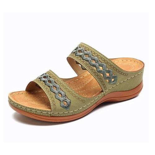 Women's Sandals Anti-skid Light Soft Bottom Retro Wedge Comfortable Slippers