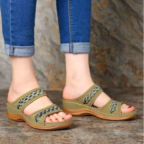 Women's Sandals Anti-skid Light Soft Bottom Retro Wedge Comfortable Slippers