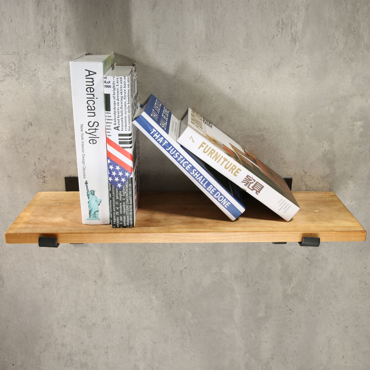 Black Painted T-shaped Wood Support Frame