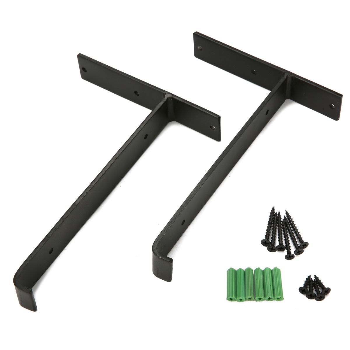 Black Painted T-shaped Wood Support Frame