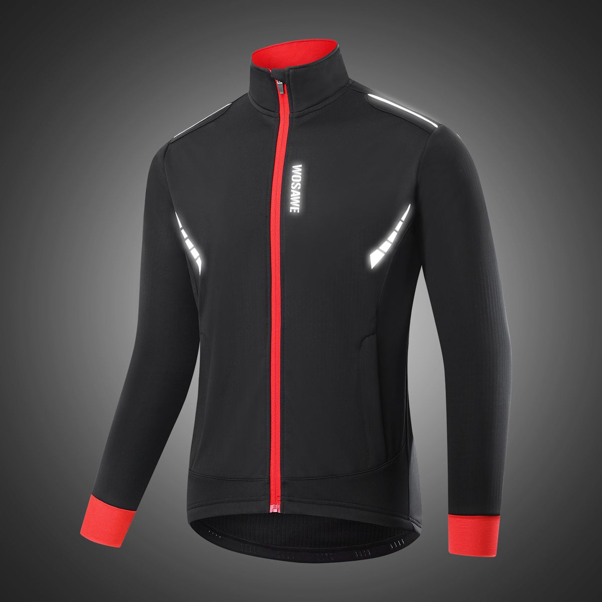 Men Winter Cycling Jacket Windproof Thermal Fleece Bike