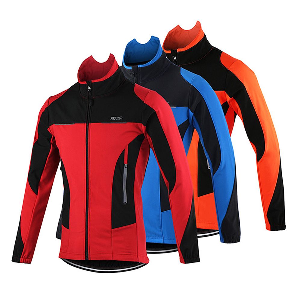 Men Cycling Jacket Windproof Long Sleeve Bicycle Jersey MTB