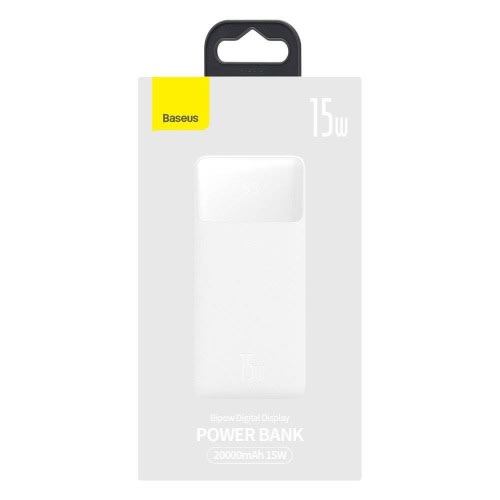 Bipow Digital Powerbank - 20,000mAh -15W - White