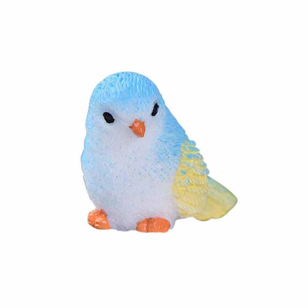 Cute Simulation Bird Animal Mini Figurine Model DIY-Blue