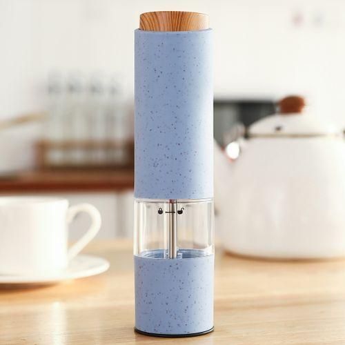 Wheat Straw Electric Salt Pepper Grinder Set LED