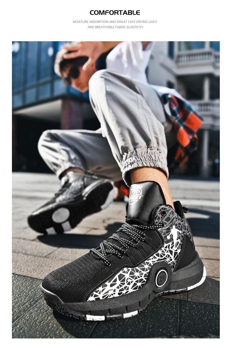 Boys Basketball Shoes Youth Sports Basketball Shoes Black