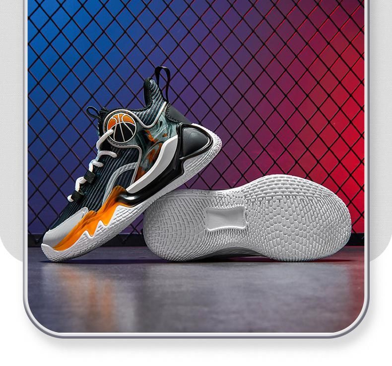 Boys Basketball Shoes Breathable Sneakers Black