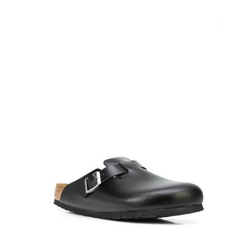 Genuine Italian Leather Covered Birkenstock Slippers