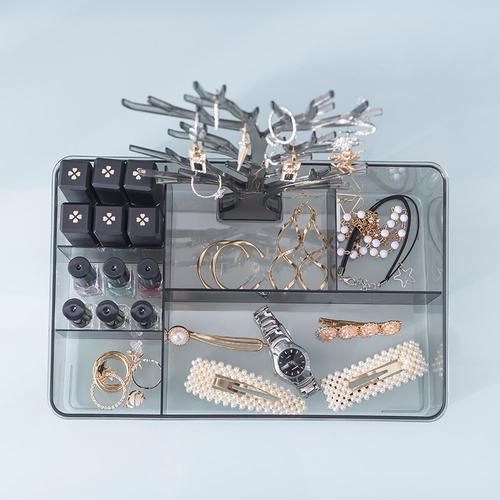 Plastic Cosmetic Storage Box For Dresser Jewelry Lipsticks Trinkets Make Up Organizer And Container Desktop Storage Organizer