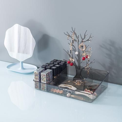 Plastic Cosmetic Storage Box For Dresser Jewelry Lipsticks Trinkets Make Up Organizer And Container Desktop Storage Organizer