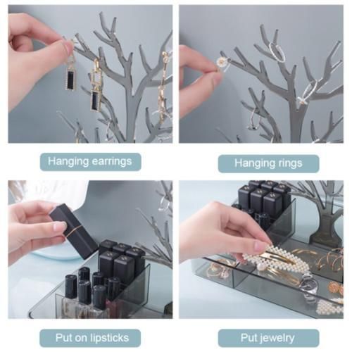 Plastic Cosmetic Storage Box For Dresser Jewelry Lipsticks Trinkets Make Up Organizer And Container Desktop Storage Organizer