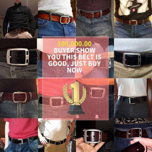 Cowather Cowhide Genuine Leather Belts For Men Strap Male Pin Buckle Vintage Jeans Belt 100-150 Cm