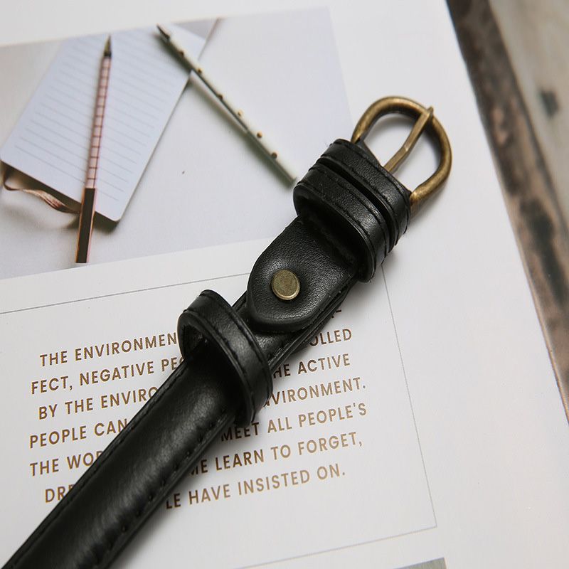 Women Belt Vintage Buckle Skinny Waist Strap Pin