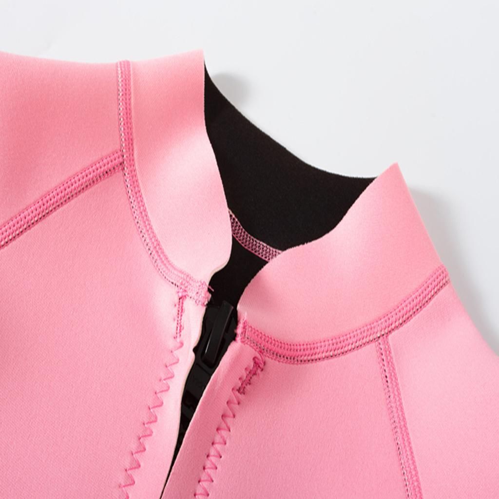 Women's 2mm Neoprene Wetsuit Jacket Coat For Diving Swimming Pink M