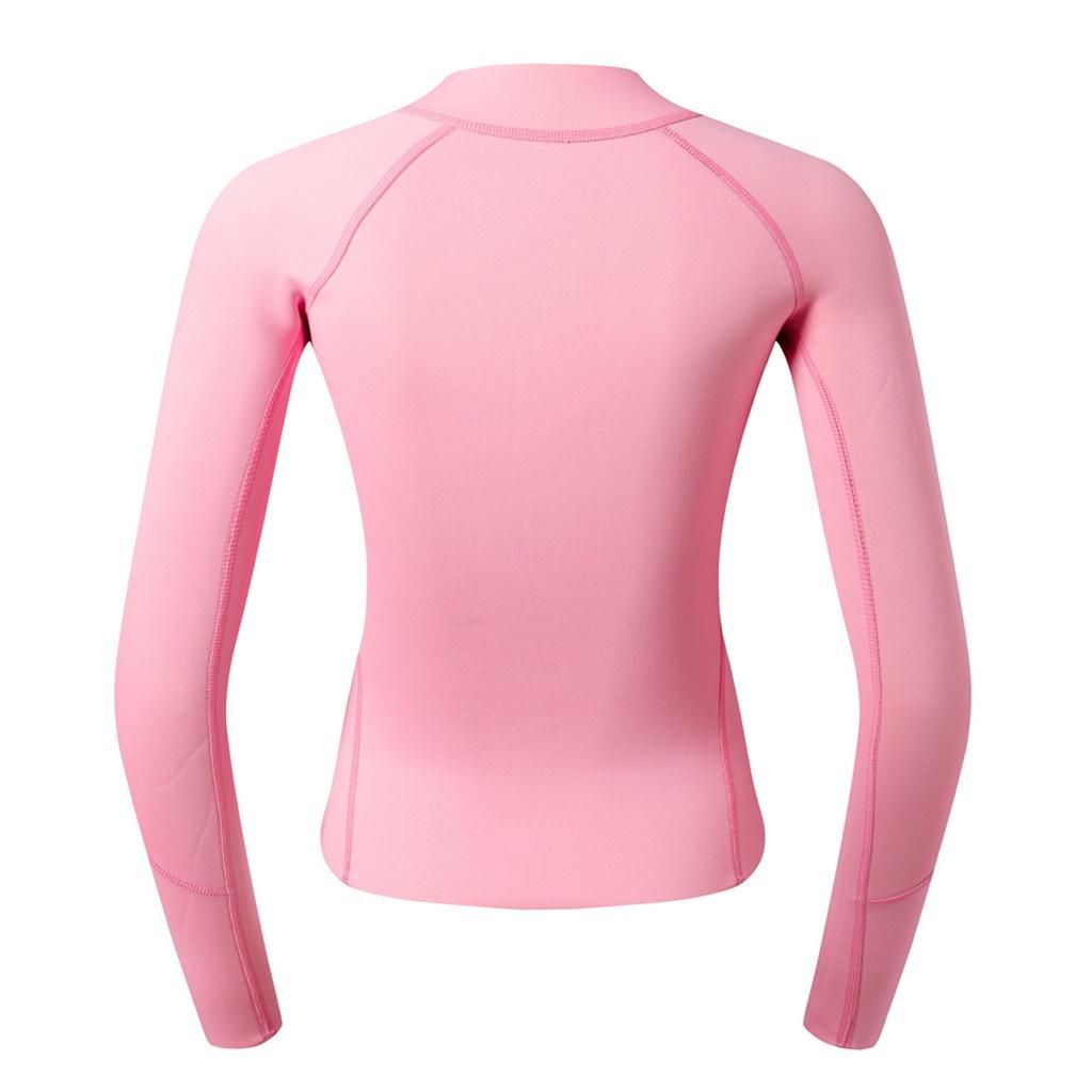 Women's 2mm Neoprene Wetsuit Jacket Coat For Diving Swimming Pink M