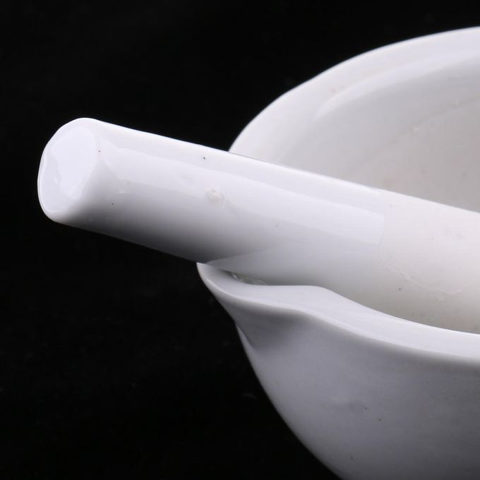 Porcelain Mortar & Pestle Mixing Grinding Bowl Set Lab Tool Supplies
