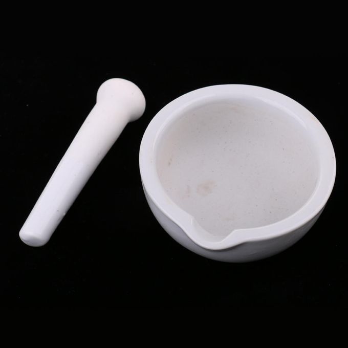 Porcelain Mortar & Pestle Mixing Grinding Bowl Set Lab Tool Supplies