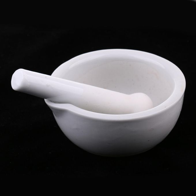 Porcelain Mortar & Pestle Mixing Grinding Bowl Set Lab Tool Supplies