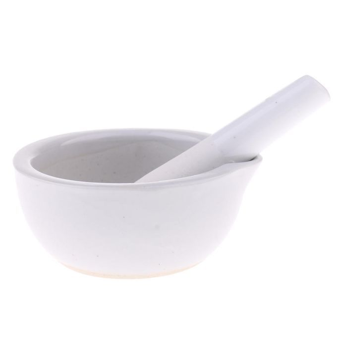 Porcelain Mortar & Pestle Mixing Grinding Bowl Set Lab Tool Supplies
