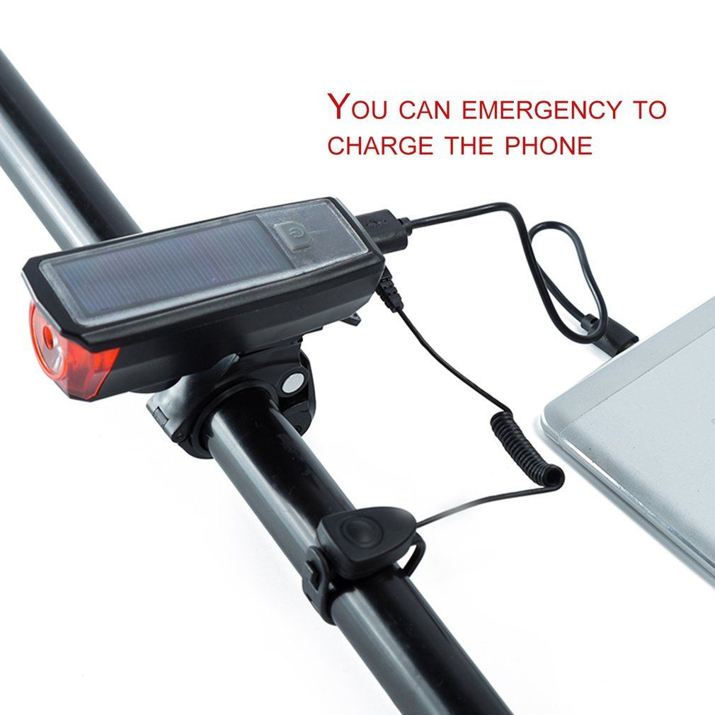 Hj-052 Usb Solar Rechargeable Cycling Horn Electronic Bell