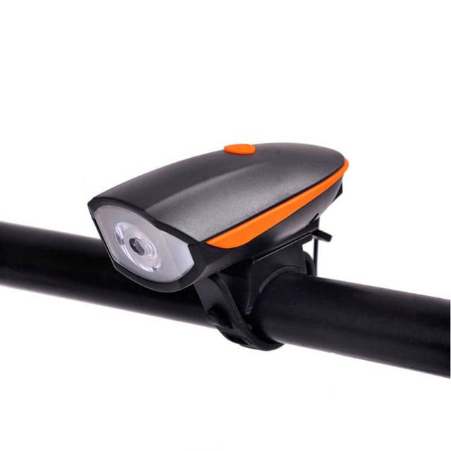 Bike Electric Horn Bicycle Bright Headlights Vocal Usb Bell