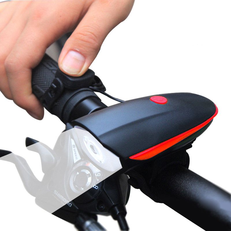 Bike Electric Horn Bicycle Bright Headlights Vocal Usb Bell