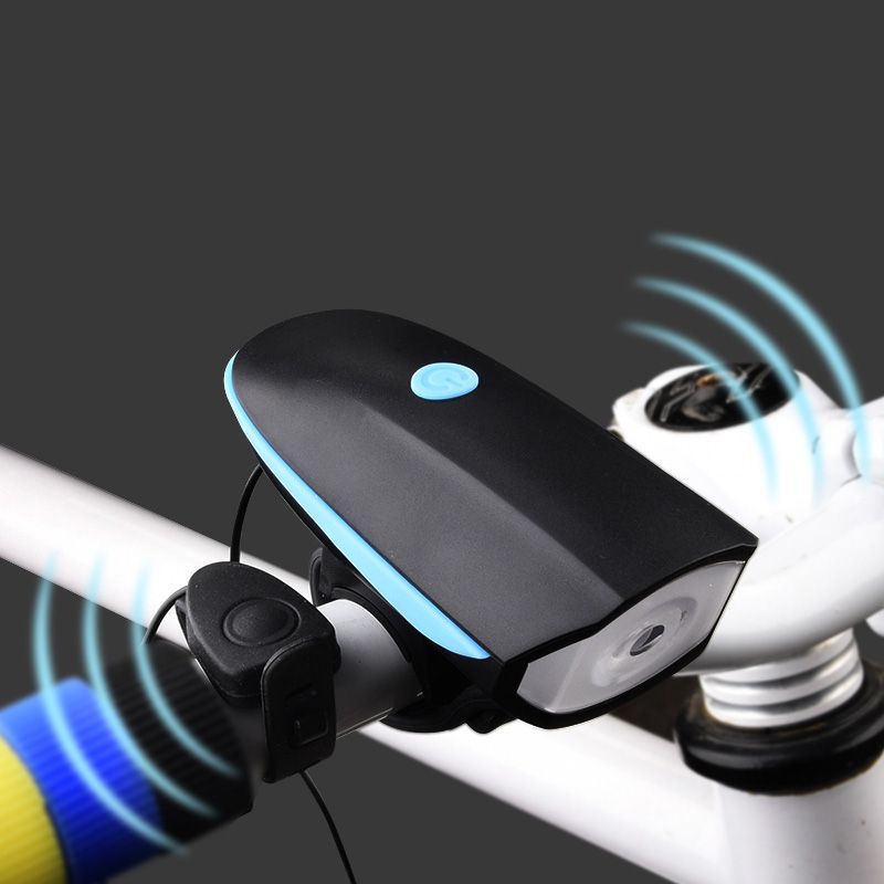 Bike Electric Horn Bicycle Bright Headlights Vocal Usb Bell