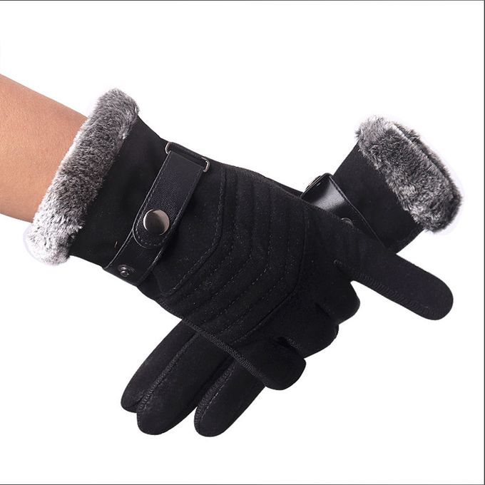 Windproof Snow  Ski Glove AntiSlip Pigskin Leather For A 7DBrown
